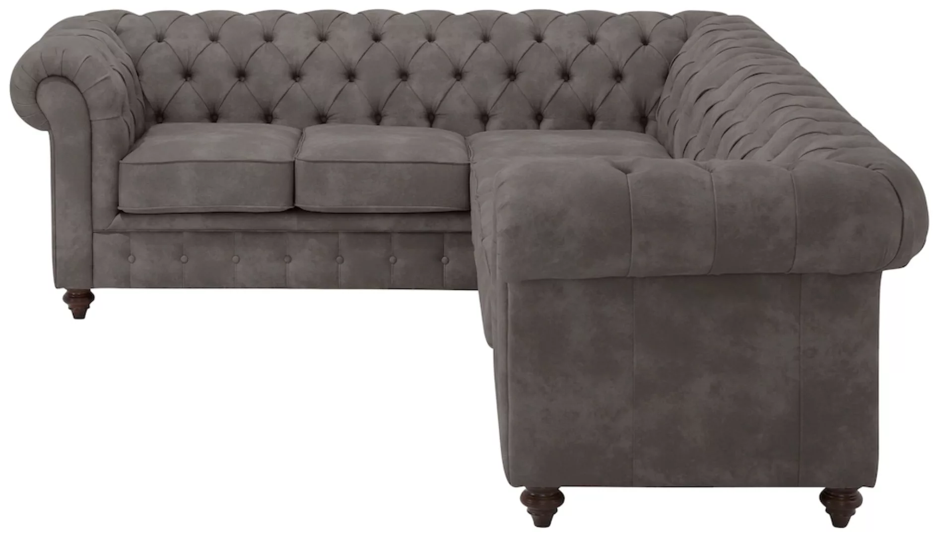 Home affaire Chesterfield-Sofa "Chesterfield Ecksofa, auch in Leder L-Form" günstig online kaufen