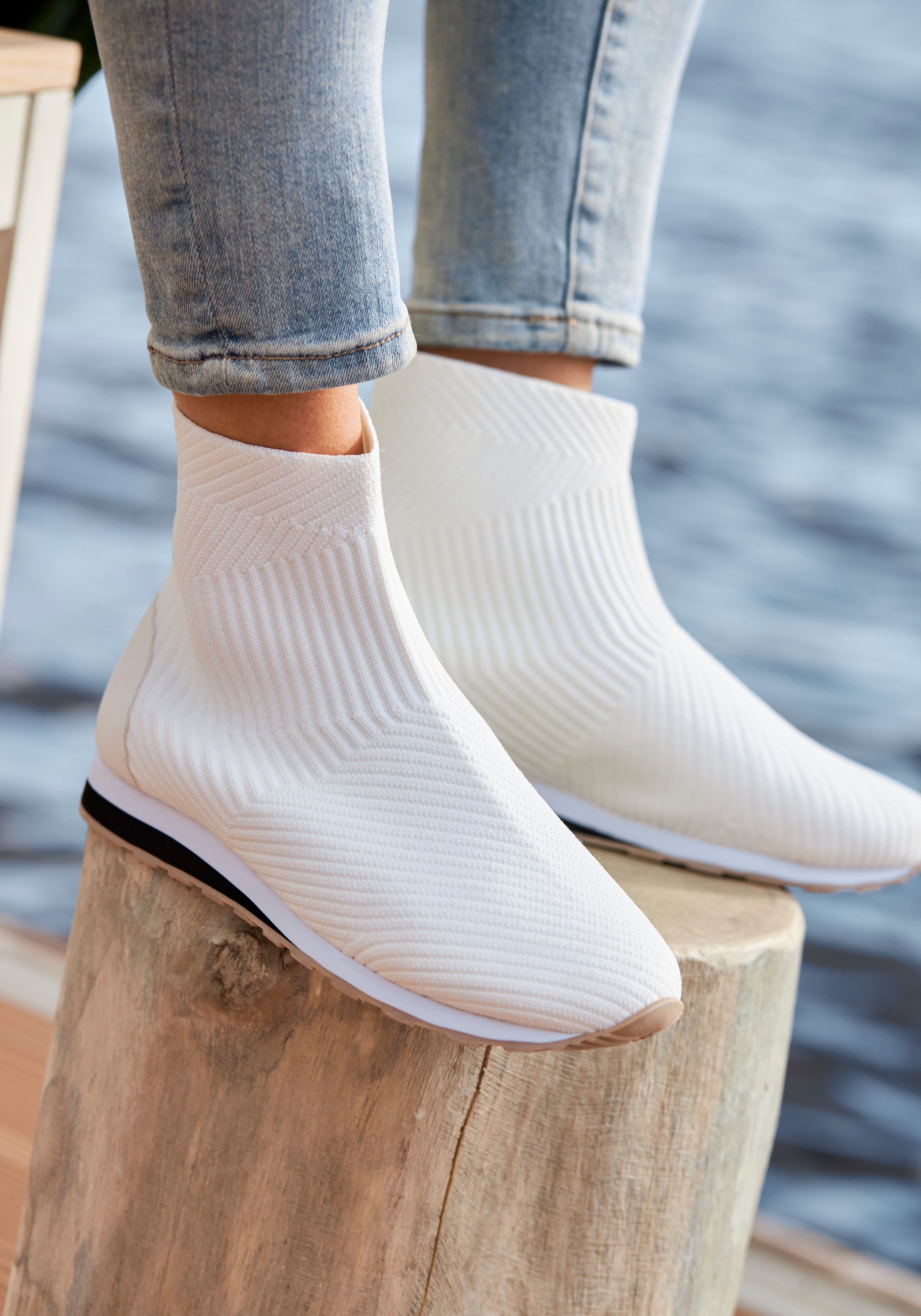 Vivance Sneaker, aus elastischem Material, zum Reinschlüpfen VEGAN günstig online kaufen