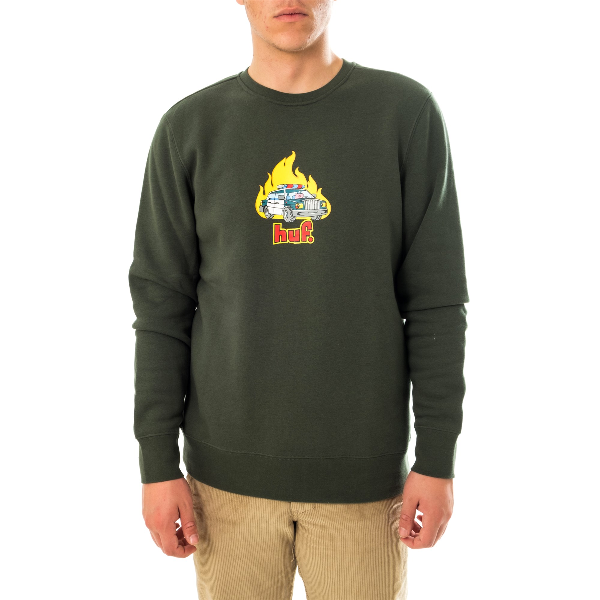 huf Sweatshirts Herren grün Cotone günstig online kaufen