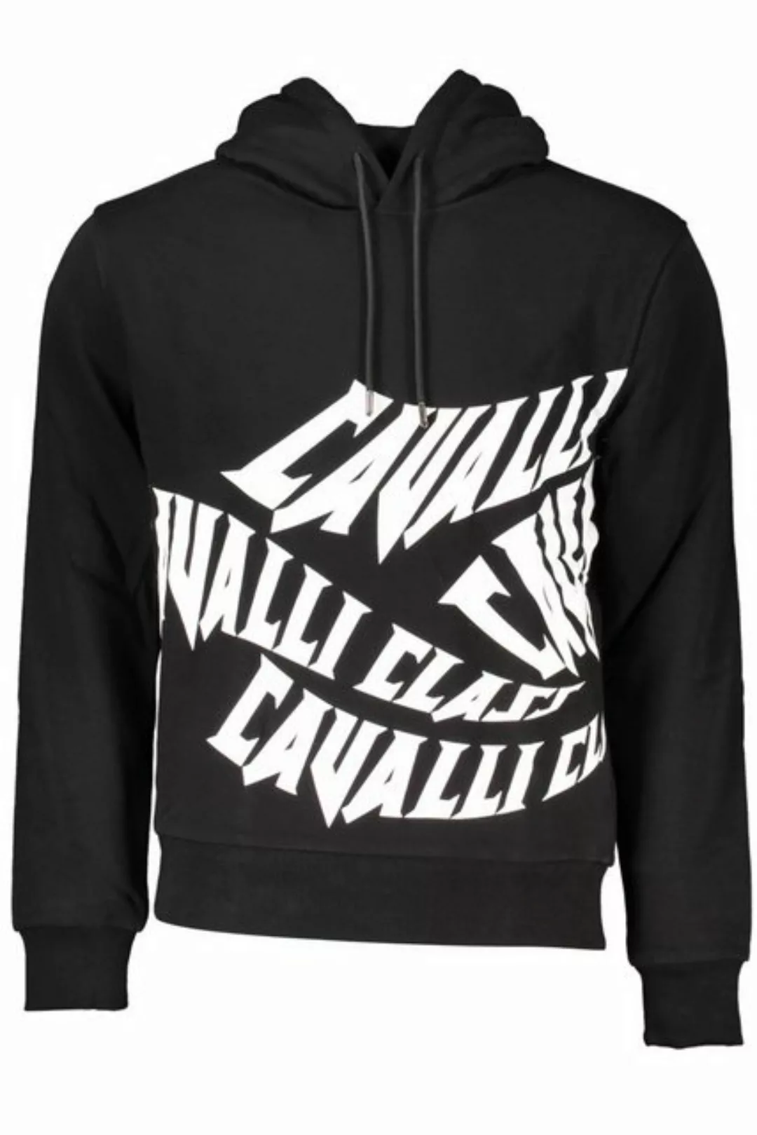 Cavalli Class Sweatshirt Herren Kapuzenpullover Schwarz: Angeraut, Regular günstig online kaufen