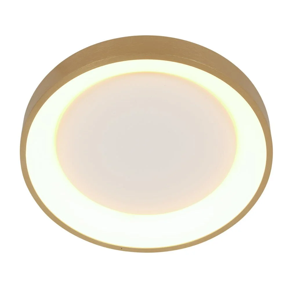 LED Deckenleuchte Ringlede in Gold und Weiß 2x 15W 2400lm günstig online kaufen