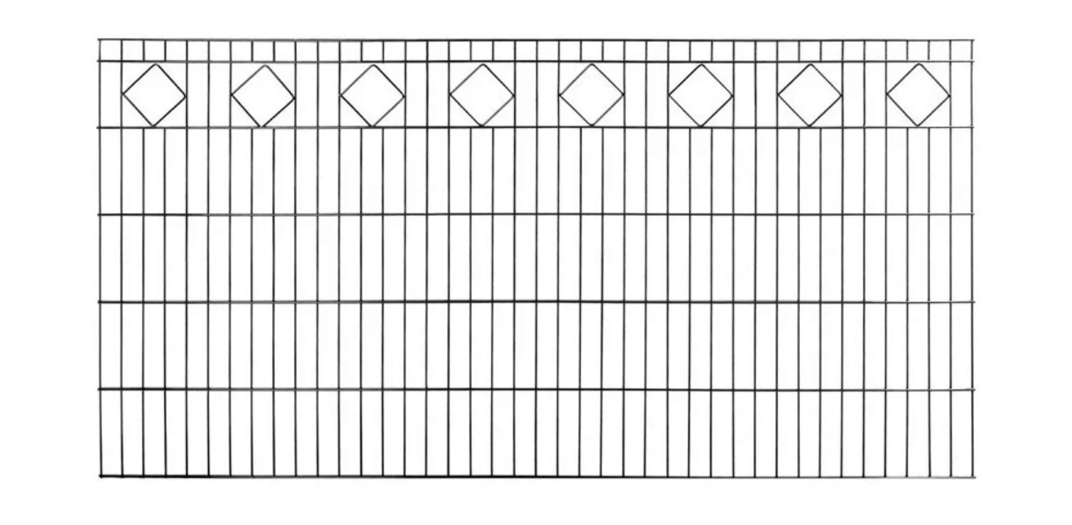 KRAUS Doppelstabmattenzaun "Schmuckmatte-60x40", anthrazit, 100 cm hoch, 2 günstig online kaufen