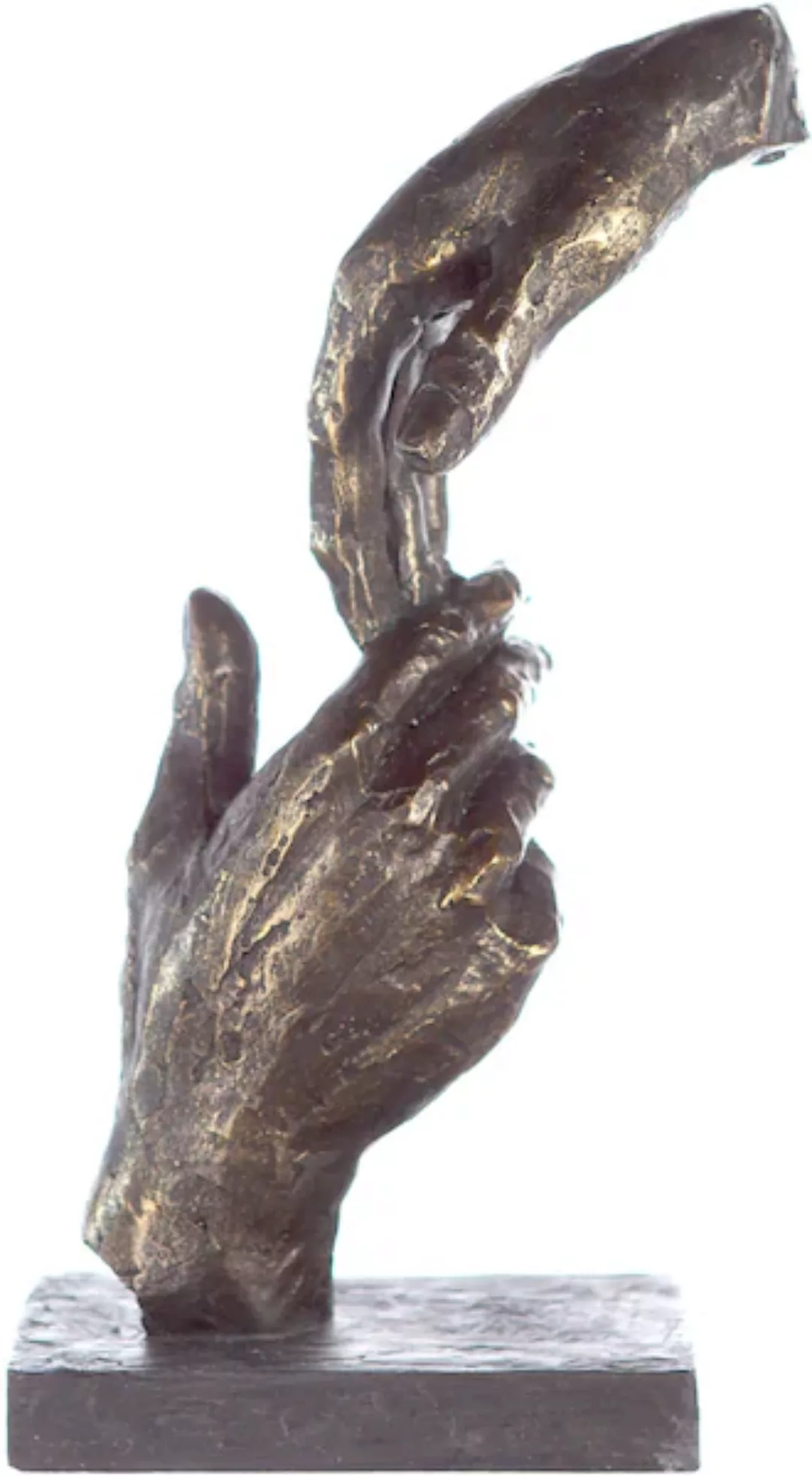 Casablanca by Gilde Dekofigur »Skulptur Two Hands, bronzefarben/grau«, Deko günstig online kaufen