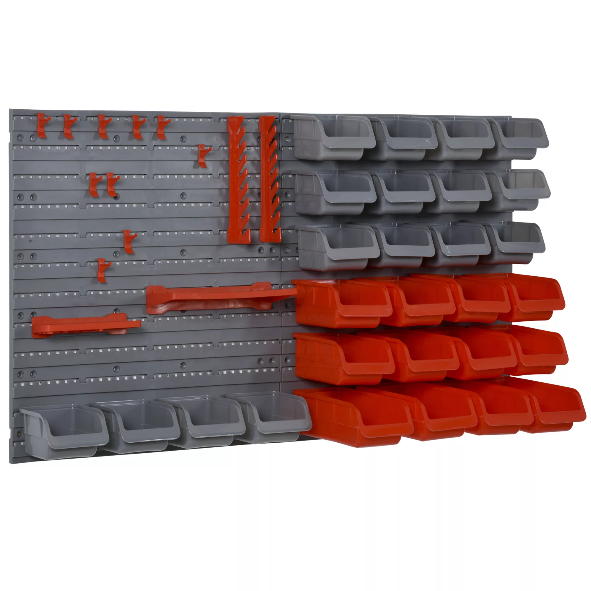 Werkzeuglochwand Werkzeughalter Rot Grau 63,5x22,5x95,5 cm für Garage Werks günstig online kaufen