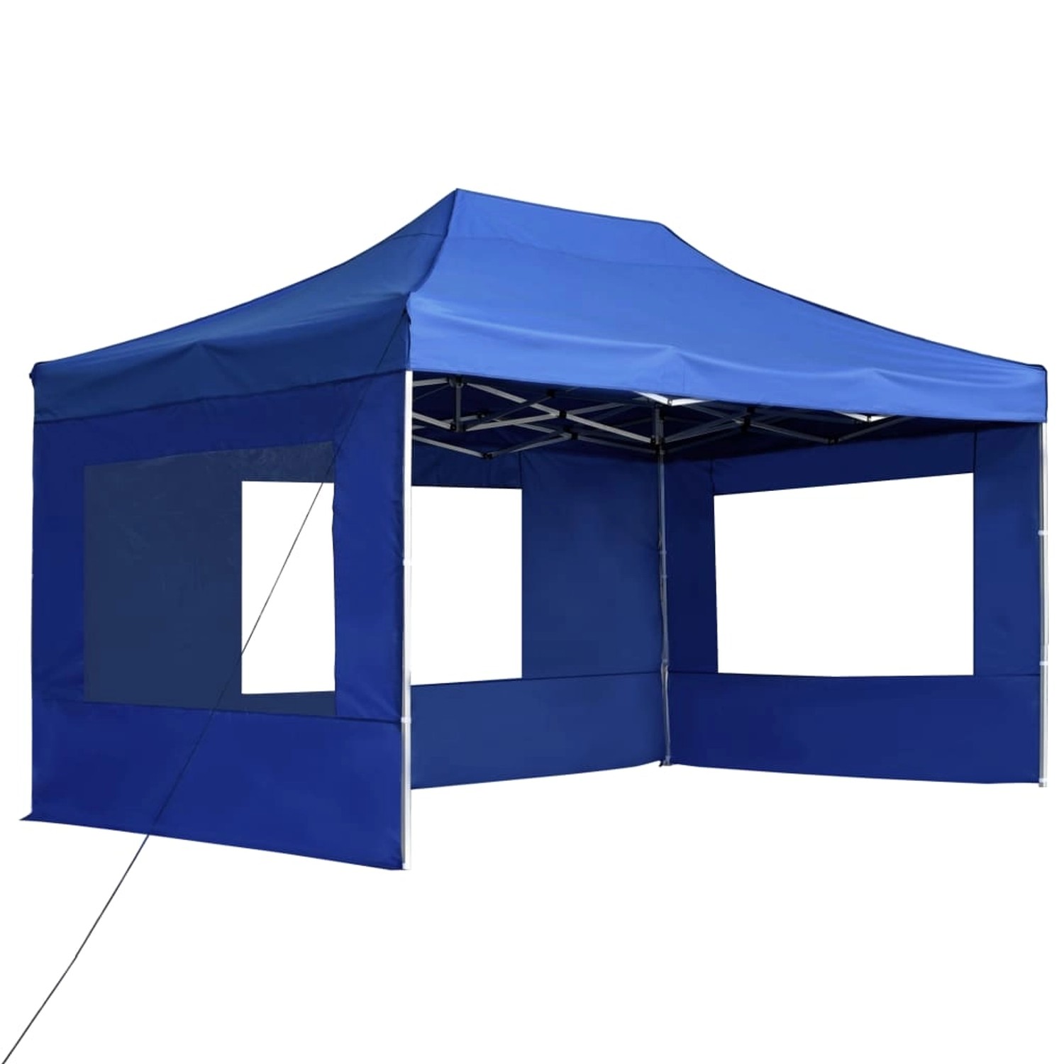 vidaXL Profi-Partyzelt Faltbar mit Wänden Aluminium 4,5x3 m Blau günstig online kaufen