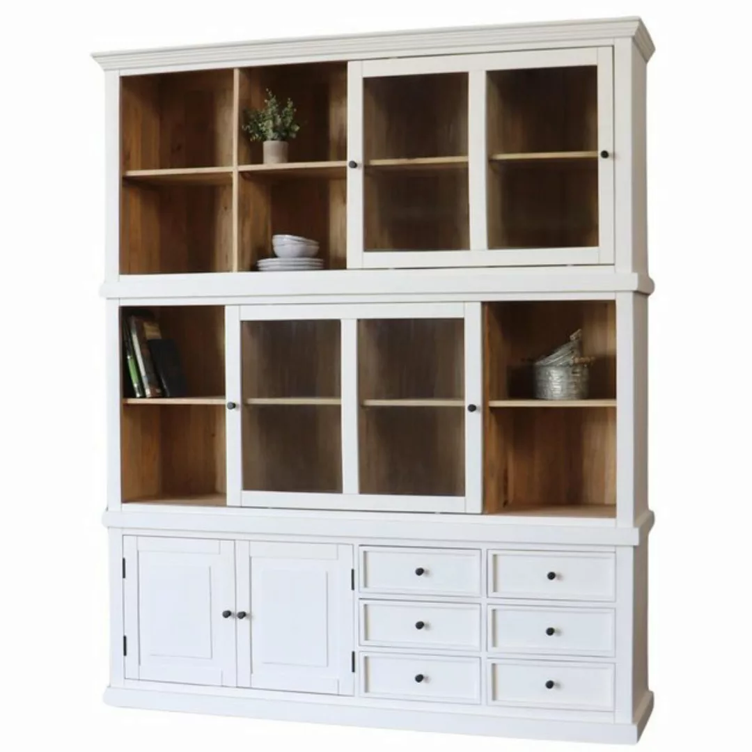 baario Buffet Schrank CREEK Landhaus weiss Massivholz Wohnzimmerschrank Sch günstig online kaufen