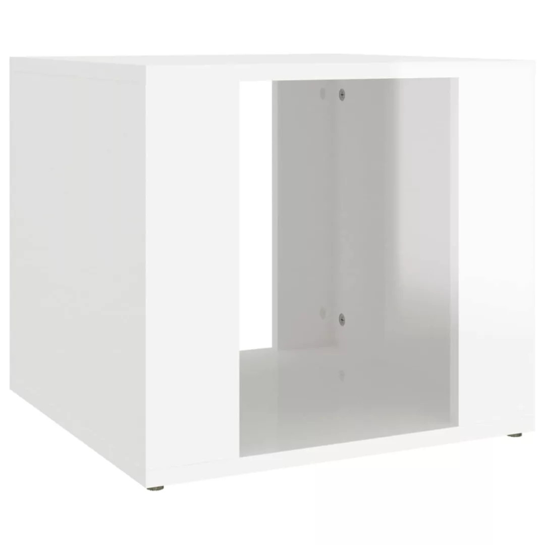 Vidaxl Nachttisch Hochglanz-weiß 41x40x36 Cm Holzwerkstoff günstig online kaufen