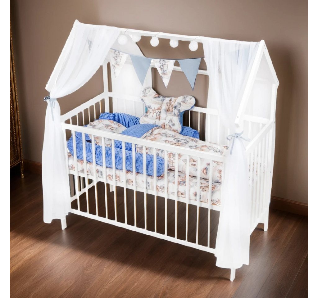 Babyhafen Babybett Kinderbett 60x120 Komplettbett Minky Bettset Traveling D günstig online kaufen