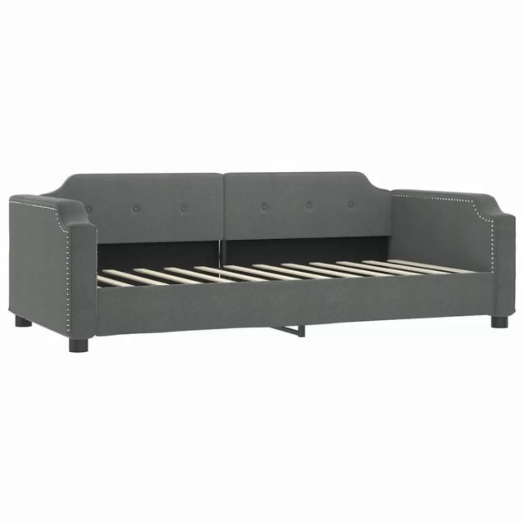 vidaXL Gästebett Tagesbett Dunkelgrau 90x200 cm Stoff Gästebett Gästecouch günstig online kaufen