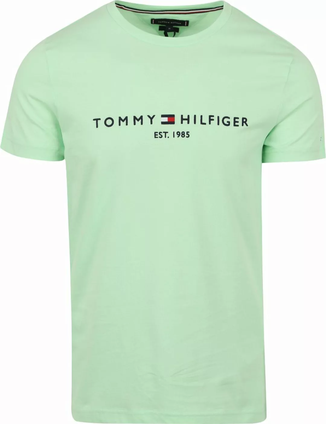 Tommy Hilfiger T-Shirt mit Logo Hellgrün - Größe XXL günstig online kaufen