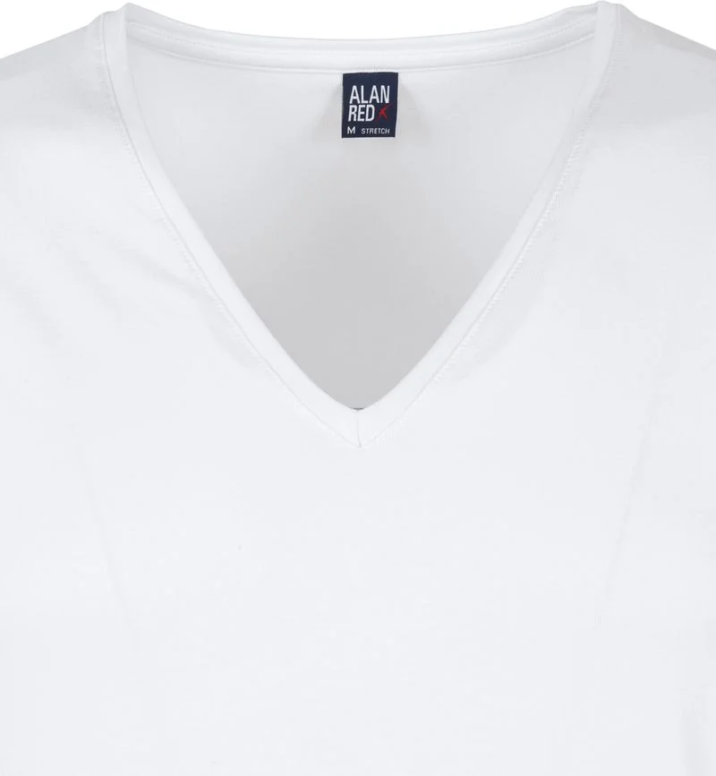 Alan Red T-Shirt Extra Tiefer V-Ausschnitt Stretch - Größe L günstig online kaufen