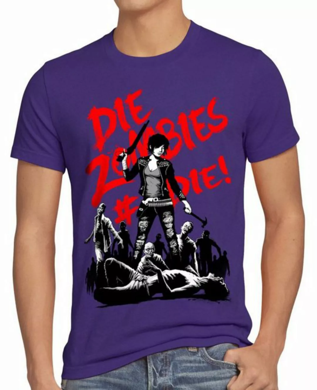 style3 T-Shirt Zombie the walking dead horror daryl dixon halloween shotgun günstig online kaufen