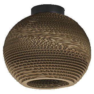 LEDVANCE Deckenleuchte Ball, Ø 26 cm, braun, Wellpappe, E27 günstig online kaufen