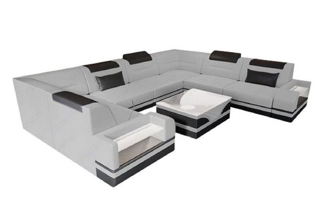 Sofa Dreams Wohnlandschaft Leder Designer Sofa Trivento U Form Ledersofa, C günstig online kaufen