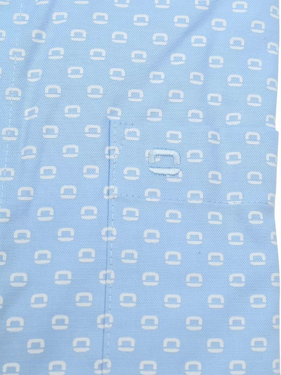 OLYMP Luxor Hemd Druck Logo Blau - Größe 45 günstig online kaufen