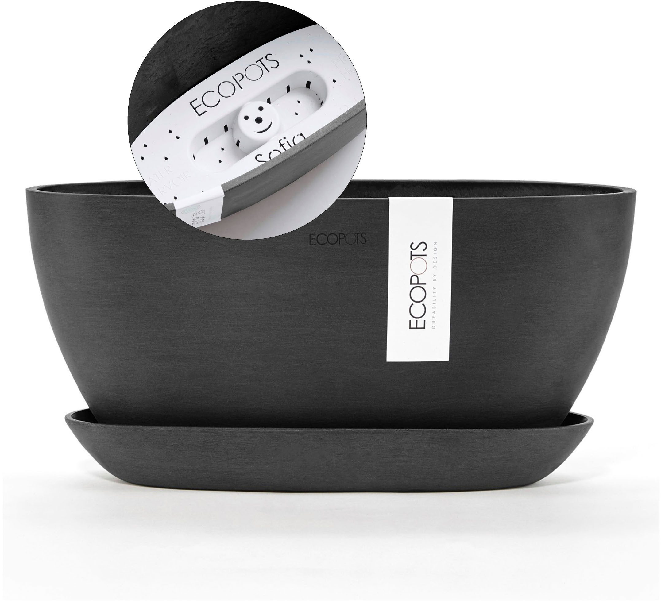 ECOPOTS Blumentopf "Sofia", (Set), mit passendem Untersetzer günstig online kaufen
