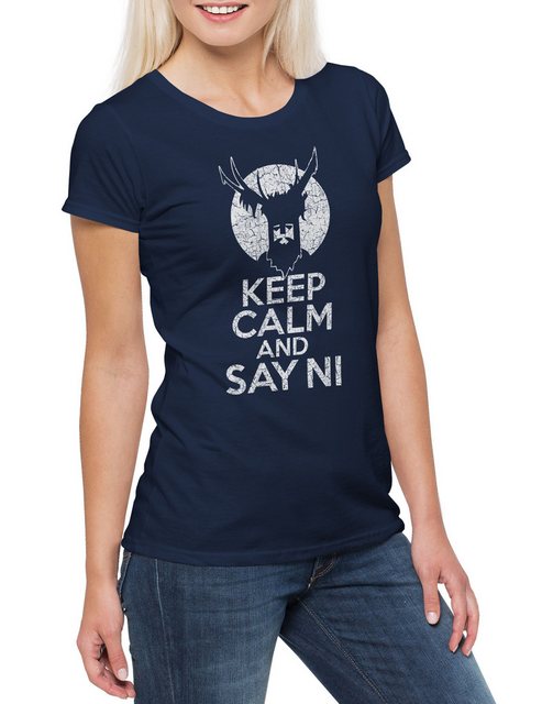 Urban Backwoods Print-Shirt Keep Calm And Say Ni Damen T-Shirt Monty Of Pyt günstig online kaufen