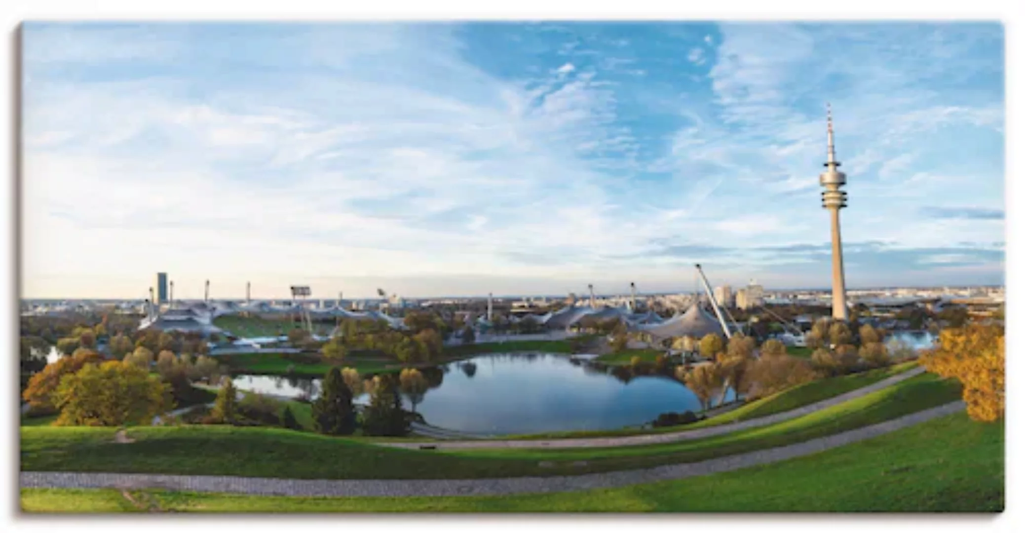 Artland Leinwandbild "Olympiapark in München", Deutschland, (1 St.), auf Ke günstig online kaufen