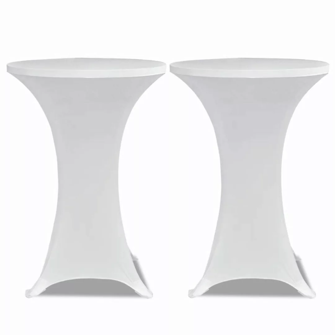 2 X Tischhusse Für Stehtisch Stretchhusse Ã60 Cm Weiß günstig online kaufen