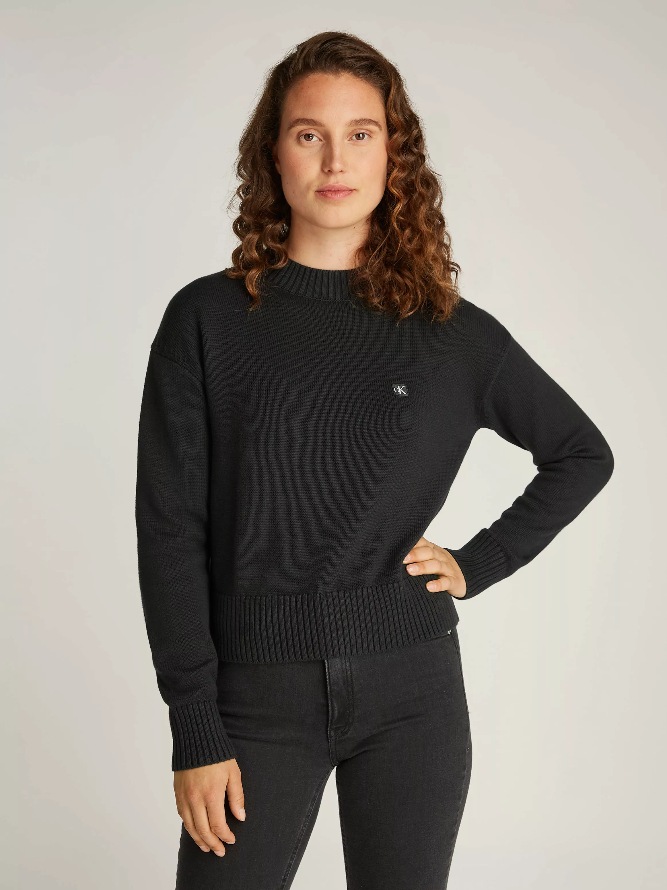 Calvin Klein Jeans Strickpullover CK EMBRO BADGE SWEATER günstig online kaufen
