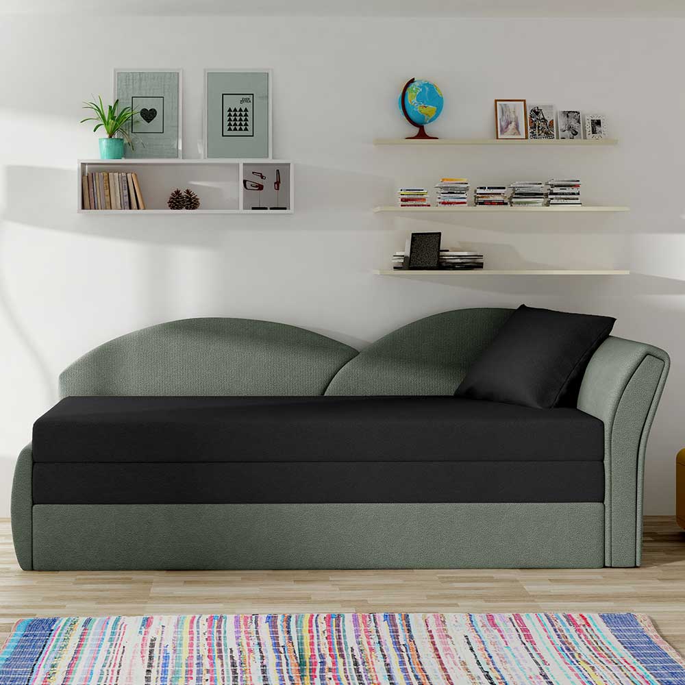 Schlafsofa Liegesofa 218 cm breit aus Velours günstig online kaufen