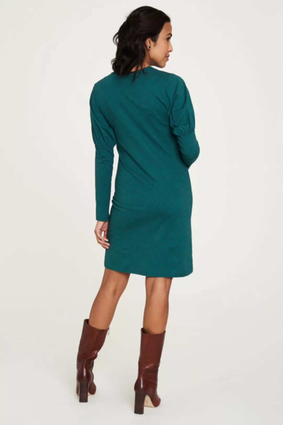 Jersey Kleid Aus Bio-baumwolle Mit Print günstig online kaufen