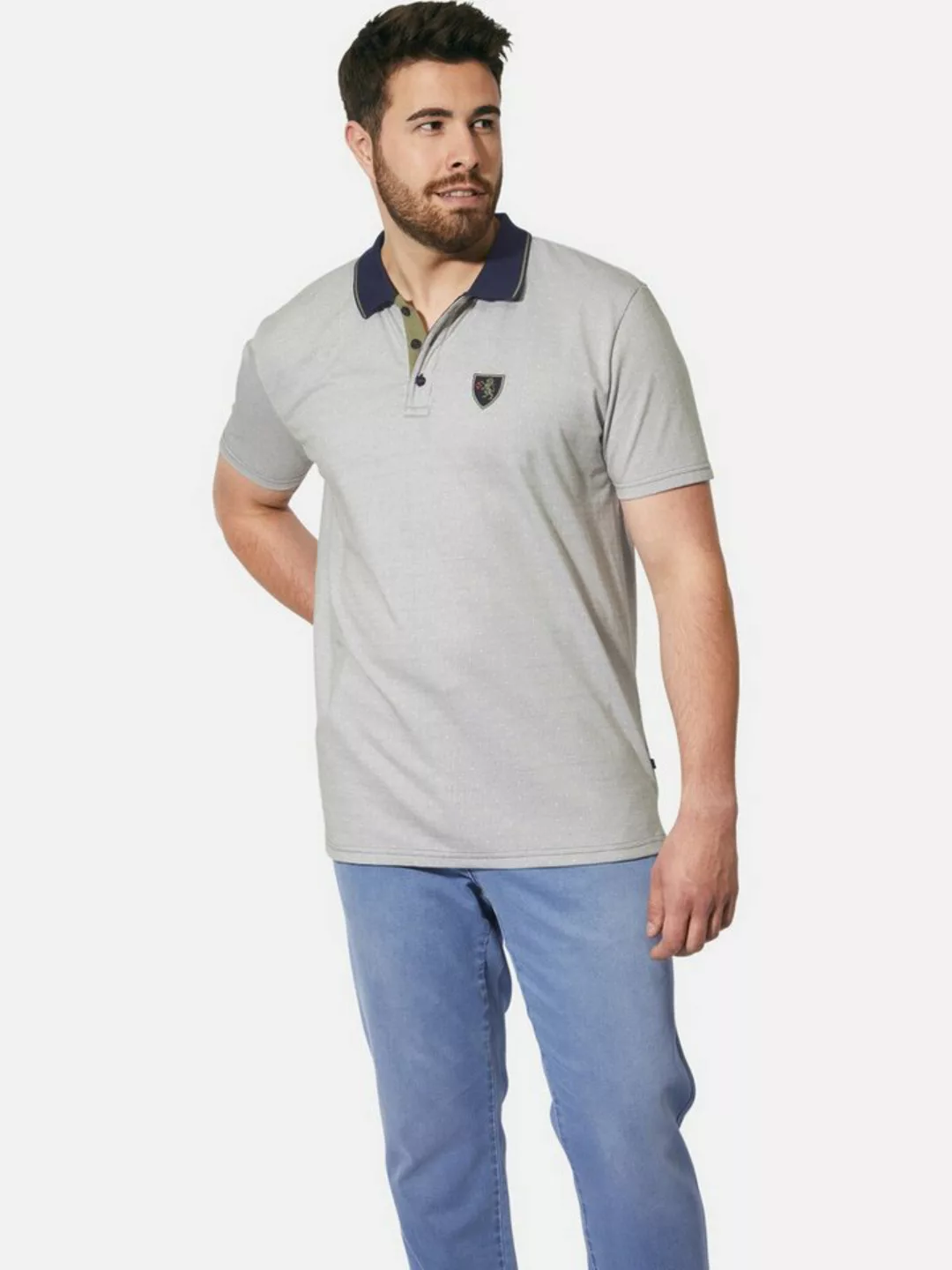 Charles Colby Poloshirt EARL BARTHOLOW im modischen Jacquardmuster günstig online kaufen