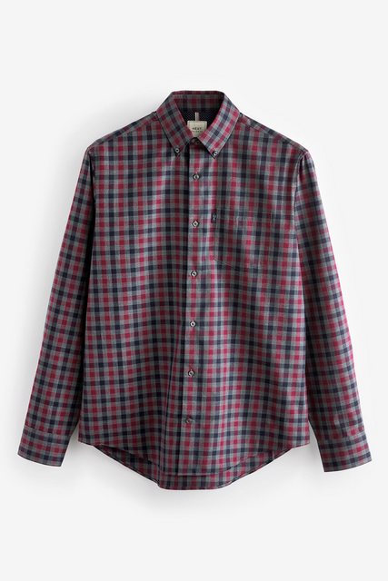 Next Langarmhemd Pflegeleichtes Button-Down-Oxford-Hemd (1-tlg) günstig online kaufen