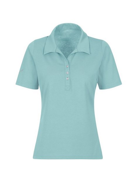 Trigema Poloshirt TRIGEMA Poloshirt aus Baumwolle mit Kristallsteinen (1-tl günstig online kaufen