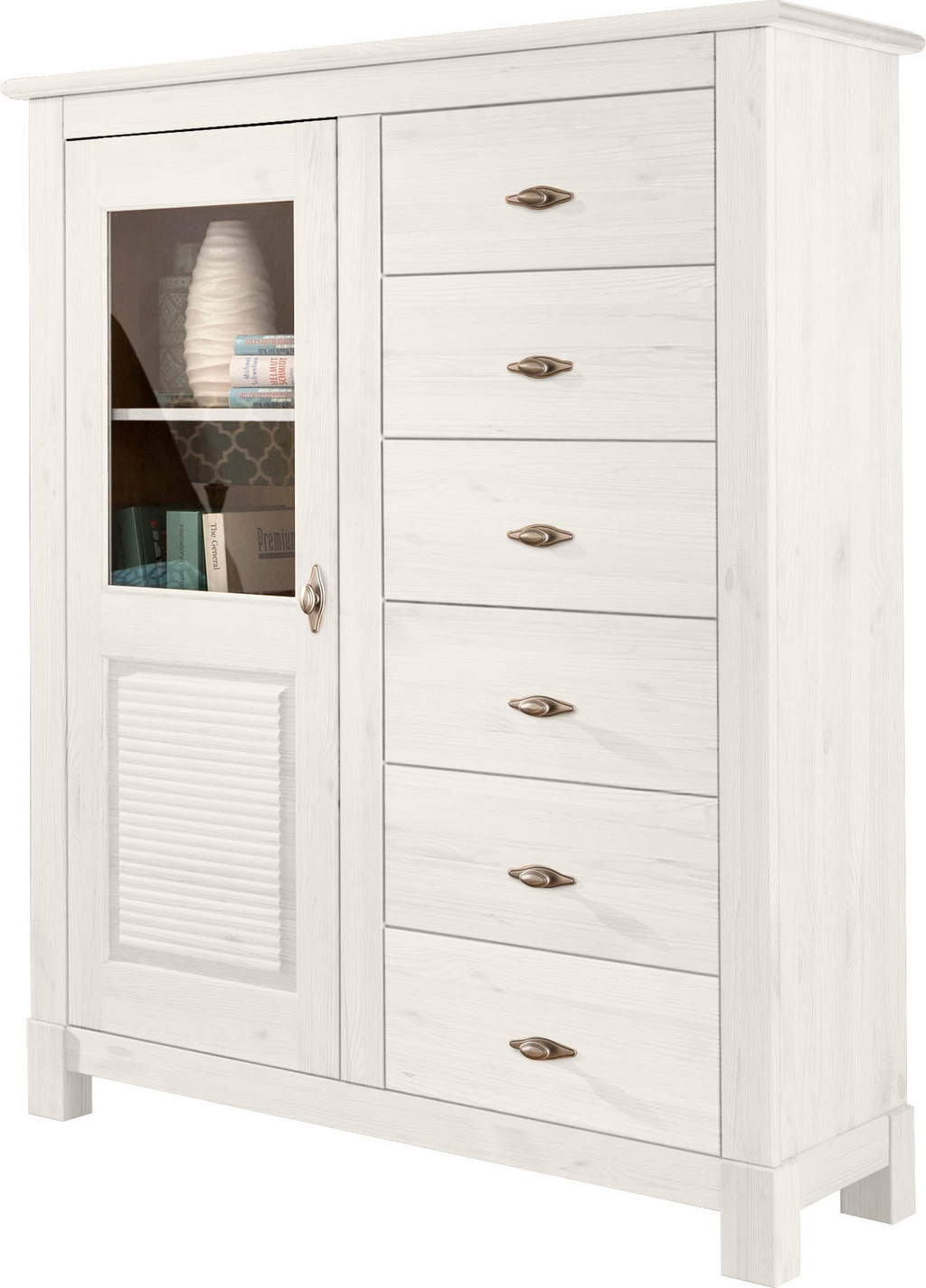 Home affaire Highboard "Rauna", Vitrine, Breite 103 cm günstig online kaufen