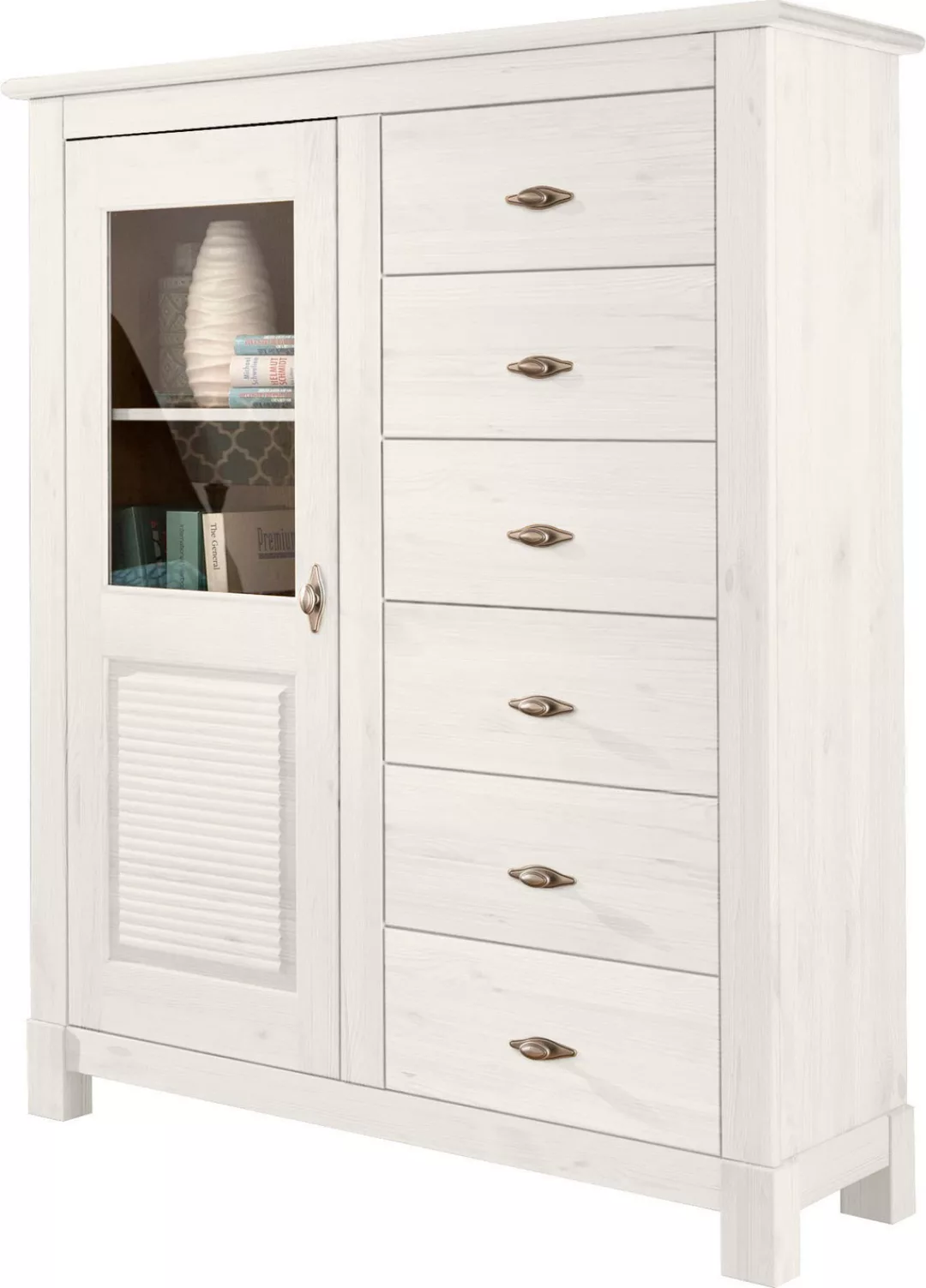 Home affaire Highboard "Rauna", Vitrine, Breite 103 cm, FSC-zertifiziertes günstig online kaufen