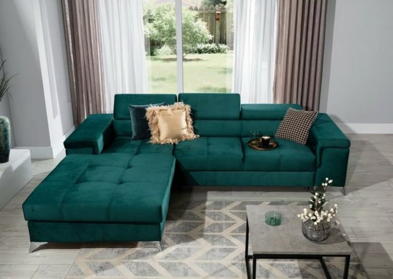 Luxusbetten24 Schlafsofa Designer Sofa Elegante, mit Schlaf- und Klappfunkt günstig online kaufen