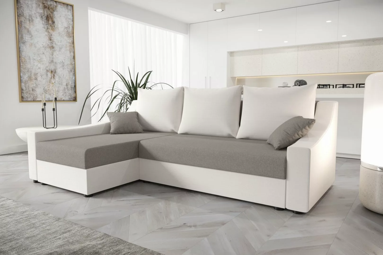 ALTDECOR Ecksofa ONTARI, Couch mit Schlaffunktion, Wohnzimmer - Wohnlandsch günstig online kaufen