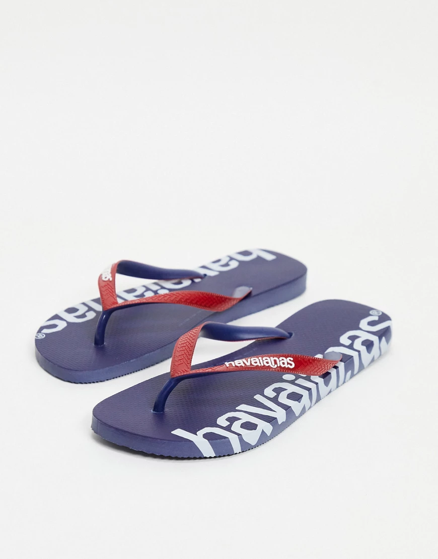 Havaianas – Logomania Hightech – Zehenstegsandalen in Marineblau günstig online kaufen