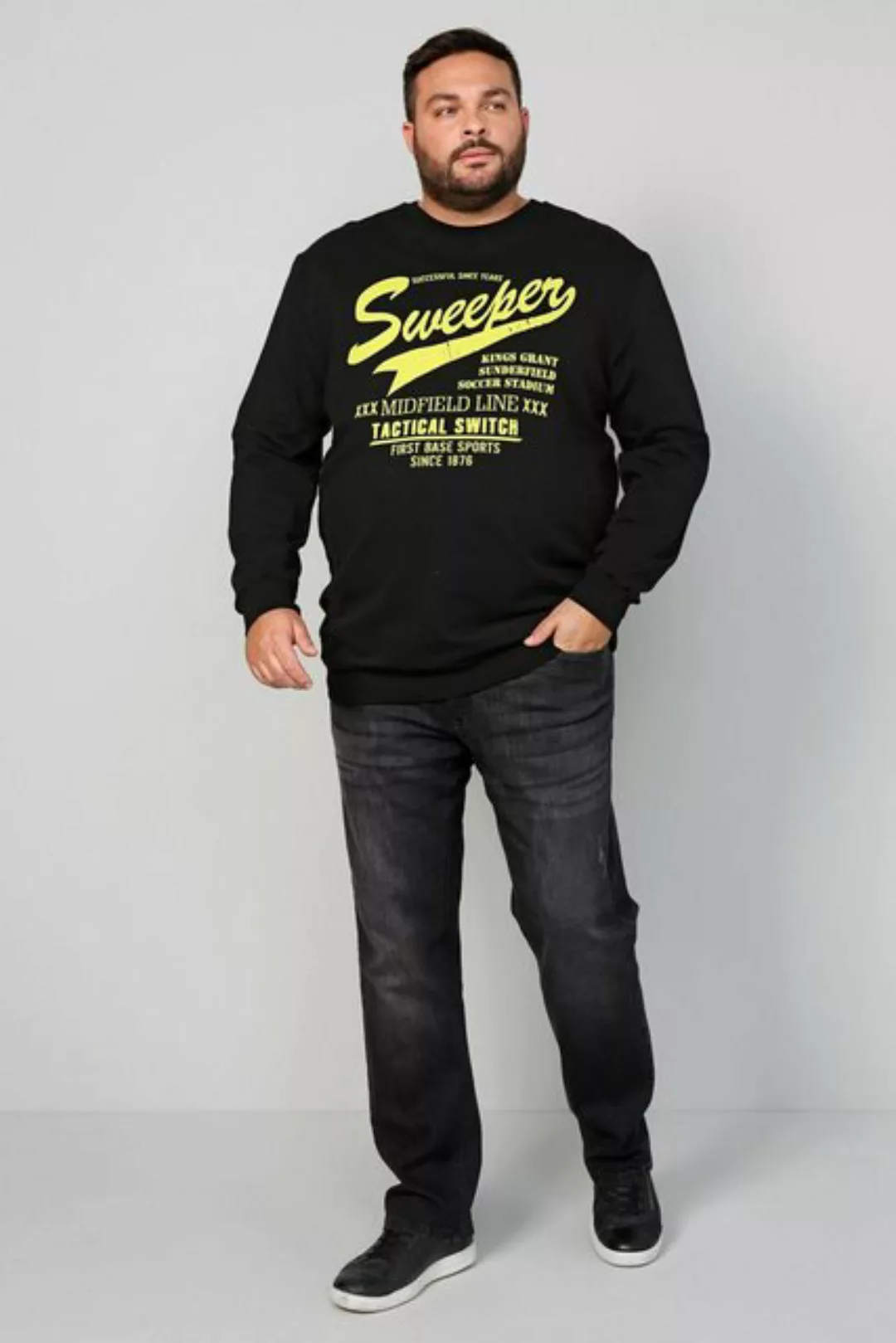 Men Plus Sweatshirt Men+ Sweatshirt SWEEPER Bauchfit bis 80/82 günstig online kaufen