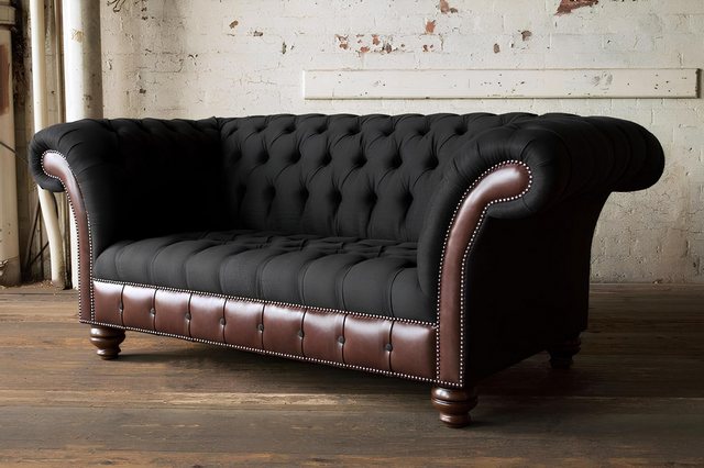 Xlmoebel Sofa Chesterfield Stoffsofa mit 2 Sitzplätzen - Luxuriöses Design, günstig online kaufen