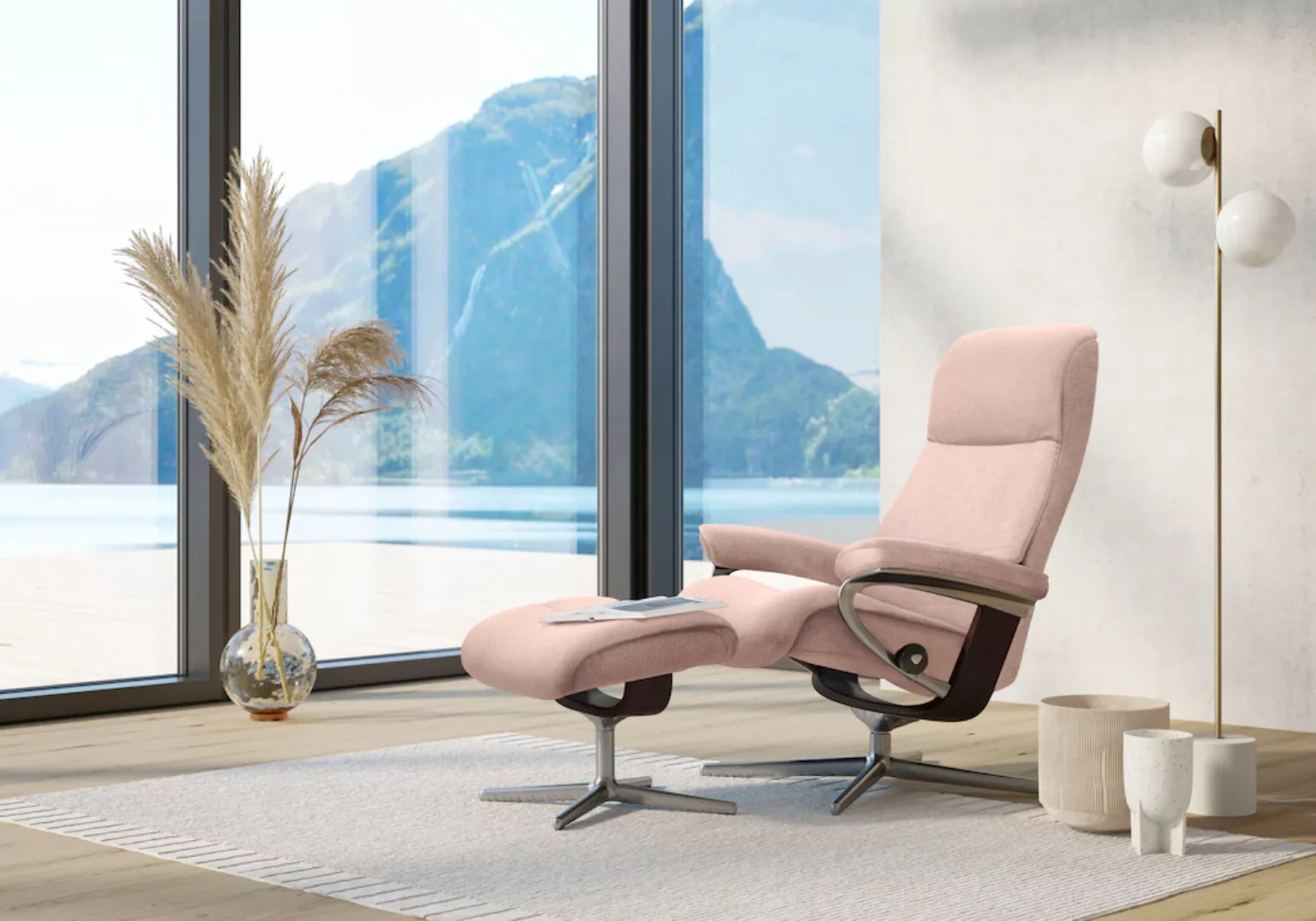 Stressless Relaxsessel "View", mit Cross Base, Größe S, M & L, Holzakzent B günstig online kaufen