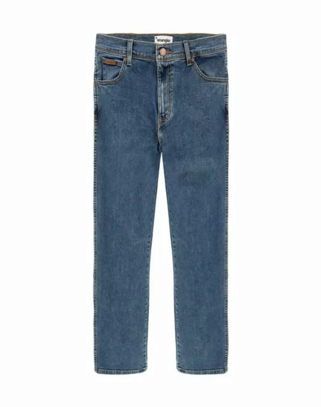 Wrangler Herren Jeans Texas Slim Fit Stretch - Blau - Stonewash günstig online kaufen