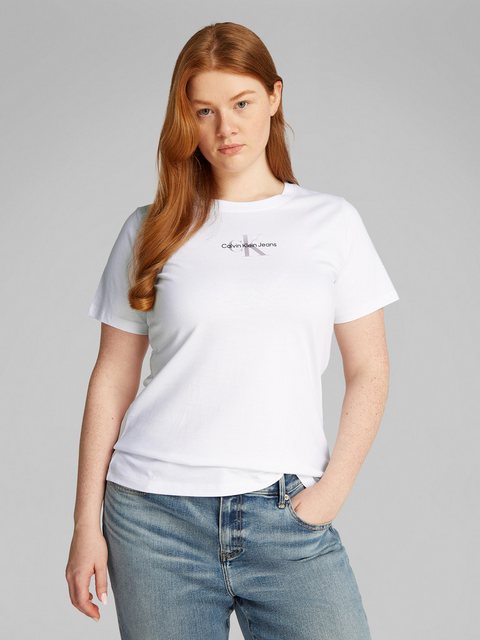 Calvin Klein Jeans Plus T-Shirt PLUS GRADIENT MONOLOGO SLIM TEE in großen G günstig online kaufen