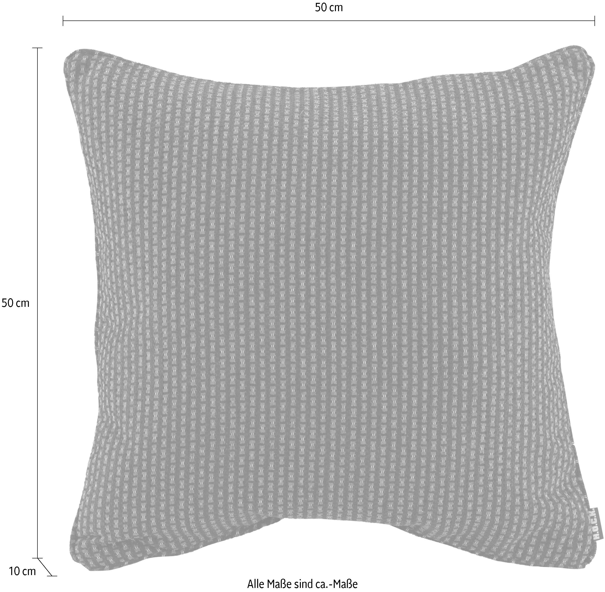H.O.C.K. Dekokissen »Lima«, mit feinem Muster, Kissenhülle mit Füllung, 1 S günstig online kaufen