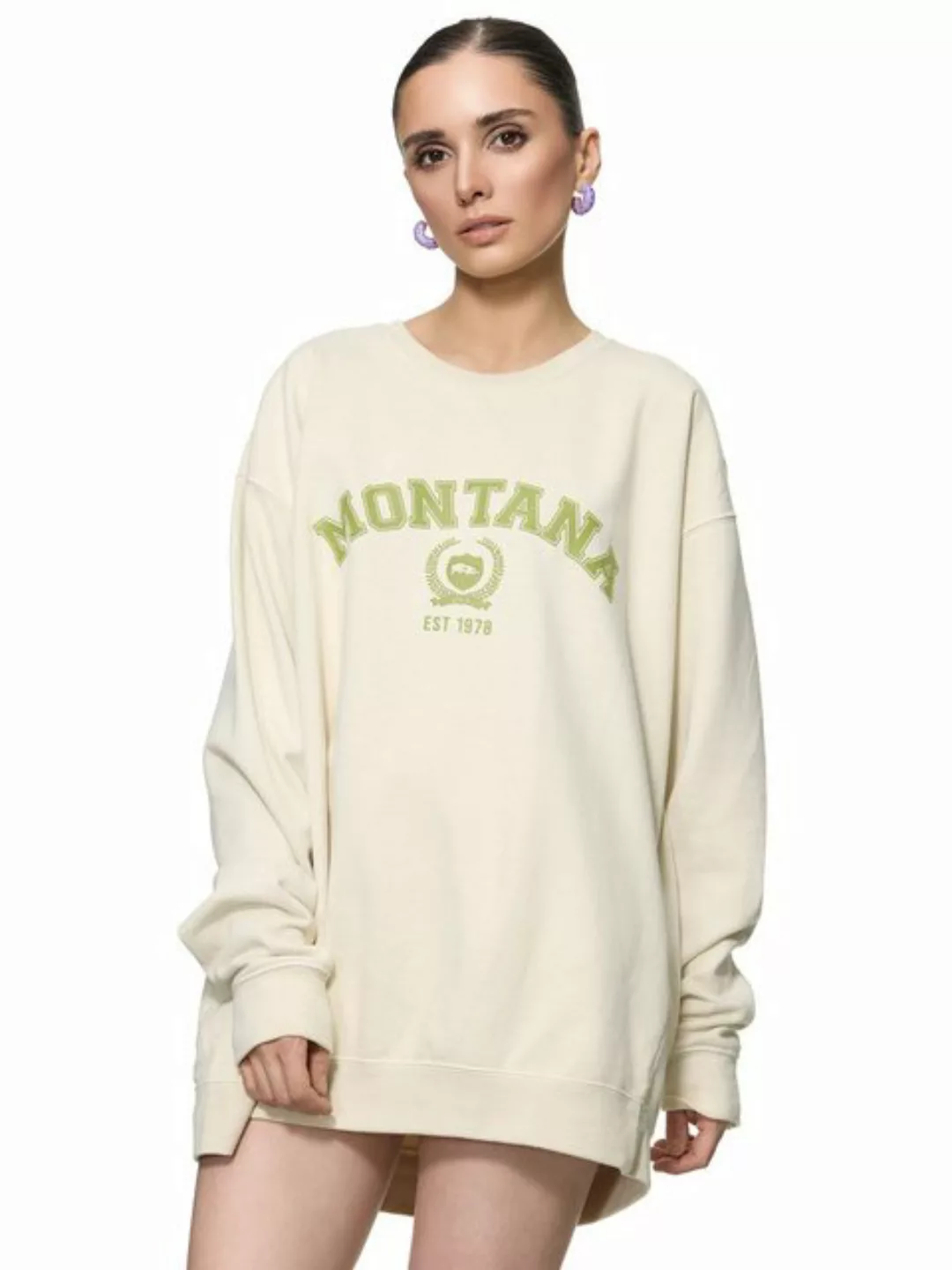 Worldclassca Sweatshirt Worldclassca Oversized Sweatshirt MONTANA Print Lan günstig online kaufen