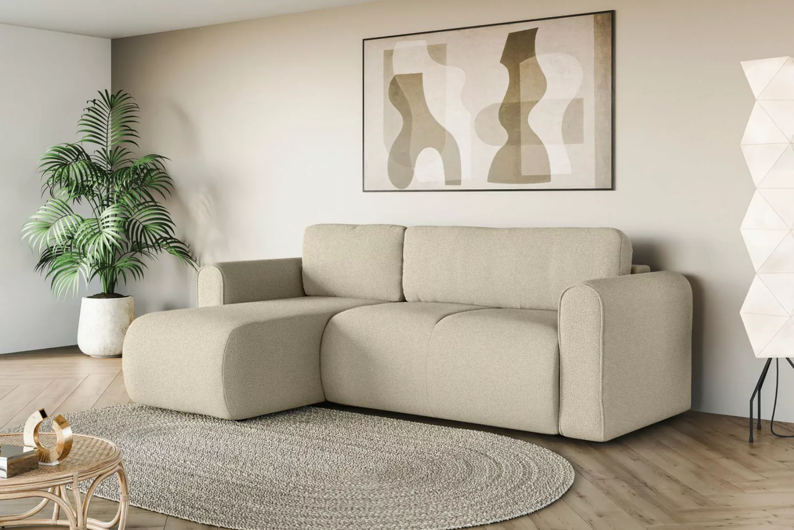 INOSIGN Ecksofa Ecksofa Zacharia wahlweise mit Bettfunktion, BxTxH 250x166x günstig online kaufen