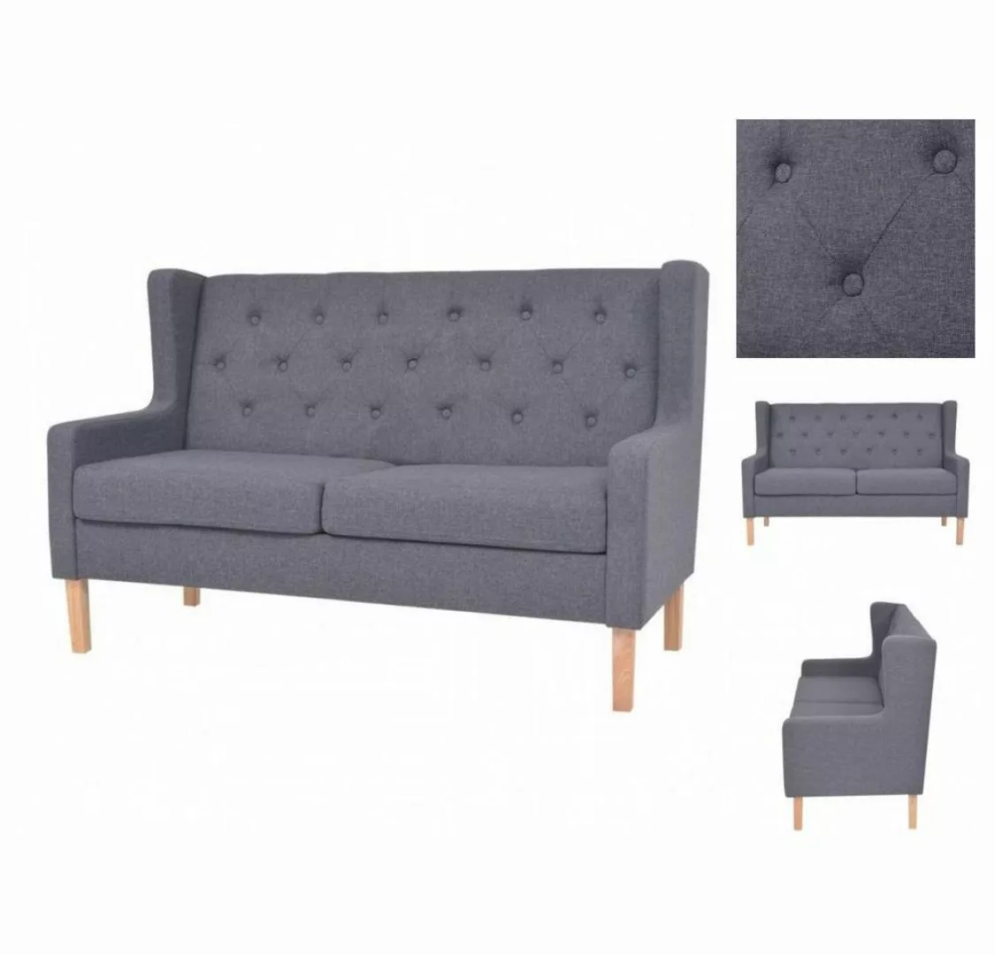 vidaXL Sofa 2-Sitzer-Sofa Stoff Grau Couch günstig online kaufen