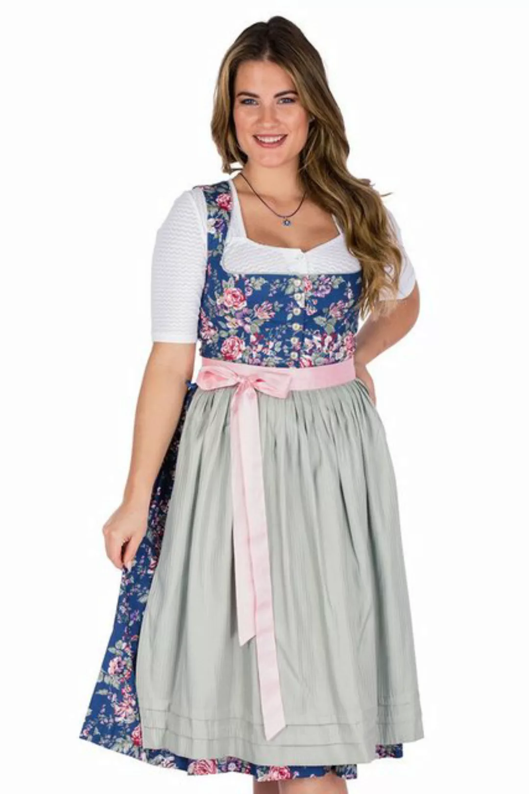 Berwin & Wolff Dirndl Midi Dirndl 2tlg. - HENRIETTA - marine/geblümt/soft s günstig online kaufen