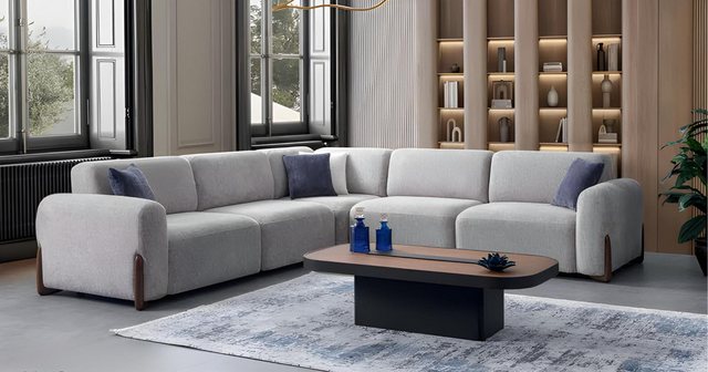 JVmoebel Ecksofa Sofagarnitur Ecksofa L-Form Designer Möbel Wohnzimmer Couc günstig online kaufen