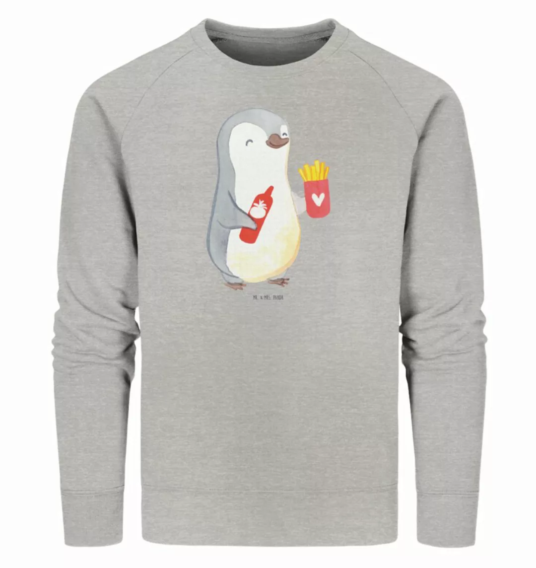 Mr. & Mrs. Panda Longpullover Größe L Pinguin Pommes - Heather Grey - Gesch günstig online kaufen