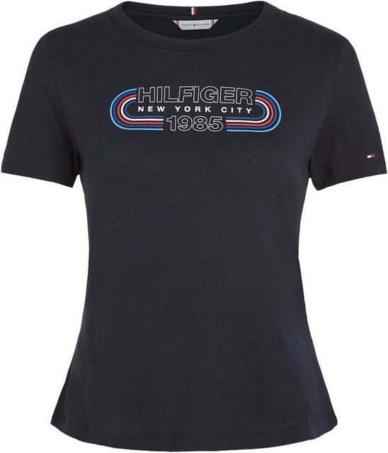 Tommy Hilfiger T-Shirt SLIM TRACK HILFIGER C-NK SS mit Logoschriftzug günstig online kaufen