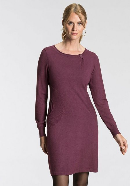 Boysen's Strickkleid kniefrei, attraktiv, aus Viskosemischung, Langarm günstig online kaufen