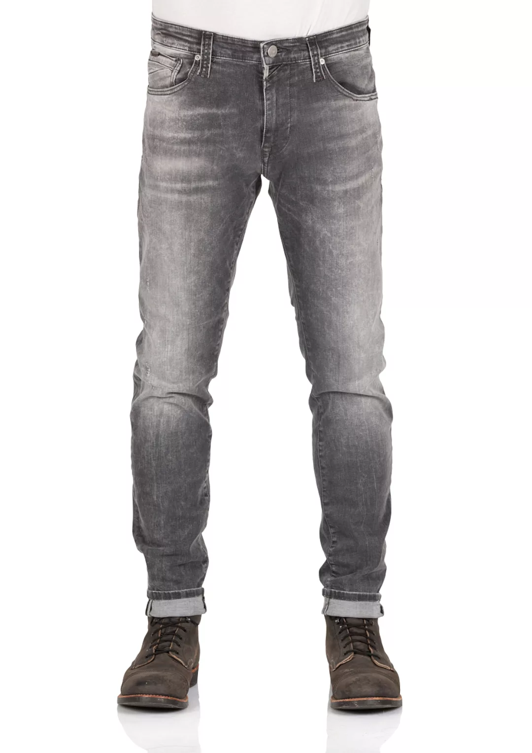 Mavi Herren Jeans James - Skinny Fit - Grau - Dark Grey Ultra Move günstig online kaufen