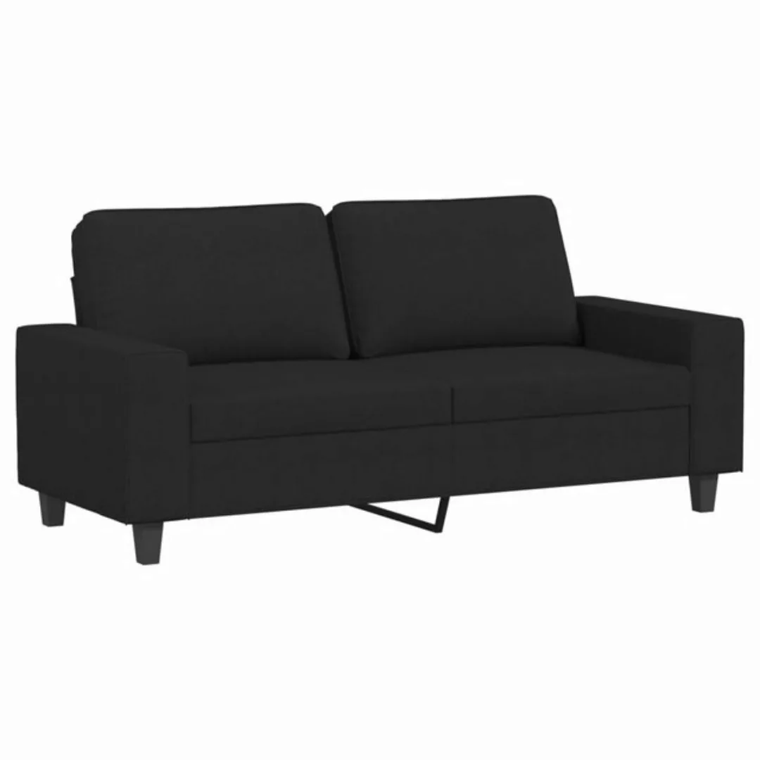 vidaXL Sofa, 2-Sitzer-Sofa Schwarz 140 cm Stoff günstig online kaufen